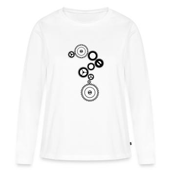 Geek - T-shirt manches longues Premium bio Femme - blanc - Devant - Julia (174cm)