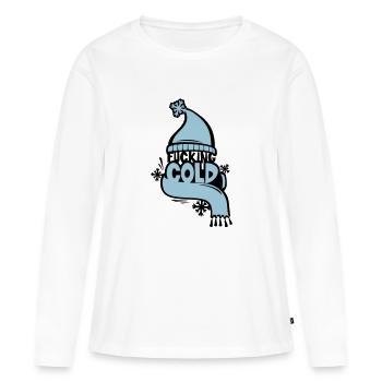 putain froid - T-shirt manches longues Premium bio Femme - blanc - Devant - Julia (174cm)