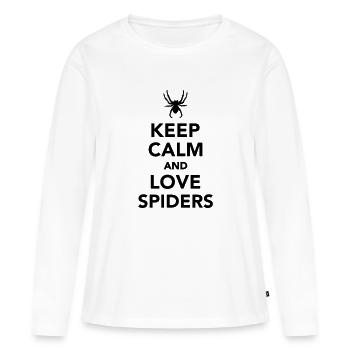 Spinne - Frauen Premium Bio Langarmshirt - Weiß - Vorne - Julia (174cm)