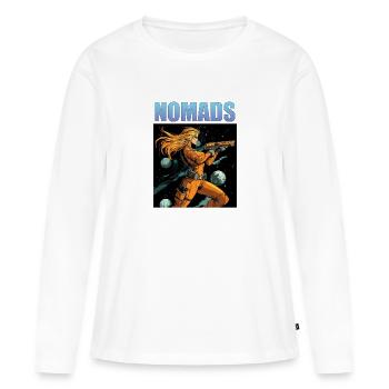 Blaster Girl 4 - Frauen Premium Bio Langarmshirt - Weiß - Vorne - Julia (174cm)