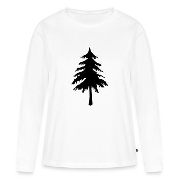Tree forest - Women's Premium Organic Long Sleeve Shirt - white - Front - Julia (174cm)