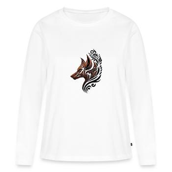 new logo ctp 1 - T-shirt manches longues Premium bio Femme - blanc - Devant - Julia (174cm)