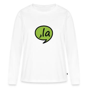 Kamala Harris Virgule La Même Élection Démocrate 2024 - T-shirt manches longues Premium bio Femme - blanc - Devant - Julia (174cm)