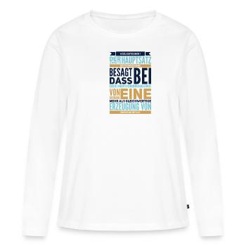 nettoyer thermodynamique entropie entropie de chaos physique - T-shirt manches longues Premium bio Femme - blanc - Devant - Julia (174cm)