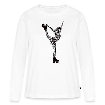 Patins à roulettes Filles Patinage à roulettes Patins à roulettes - T-shirt manches longues Premium bio Femme - blanc - Devant - Julia (174cm)