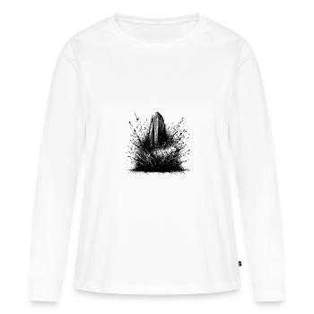 Gratte-ciel dans l’énergie Chaos Style Explosion - T-shirt manches longues Premium bio Femme - blanc - Devant - Julia (174cm)