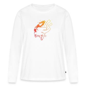 Femme Scuba Diver Scuba Diver Diver - T-shirt manches longues Premium bio Femme - blanc - Devant - Julia (174cm)