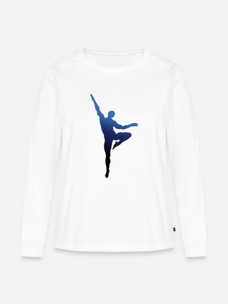 Tanzen - Ballett - Mann - Frauen Premium Bio Langarmshirt - Weiß