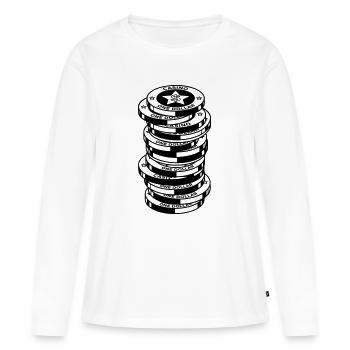 Casino - T-shirt manches longues Premium bio Femme - blanc - Devant - Julia (174cm)
