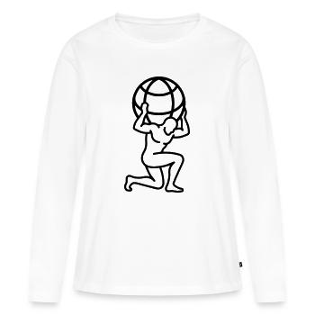Kugel - Frauen Premium Bio Langarmshirt - Weiß - Vorne - Julia (174cm)