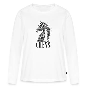 Chess DNA finger imprint - Women's Premium Organic Long Sleeve Shirt - white - Front - Julia (174cm)