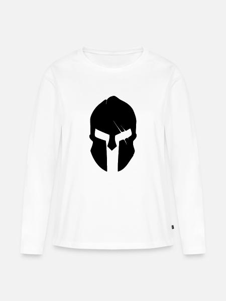 Sparta / Spartan Helmet - Frauen Premium Bio Langarmshirt - Weiß