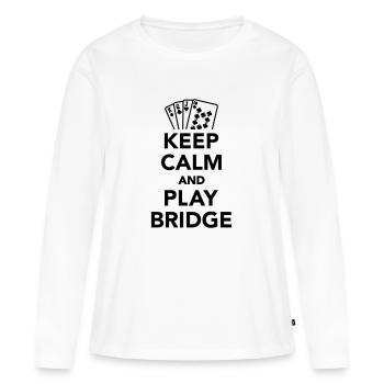 Bridge - Frauen Premium Bio Langarmshirt - Weiß - Vorne - Julia (174cm)