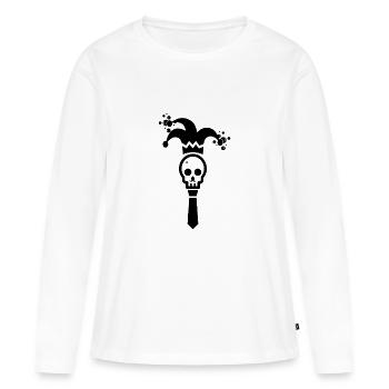 Style Death - T-shirt manches longues Premium bio Femme - blanc - Devant - Julia (174cm)