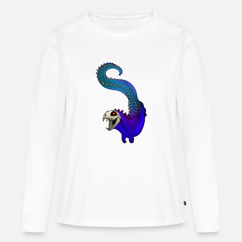 Tiny Monster - Frauen Premium Bio Langarmshirt - Weiß