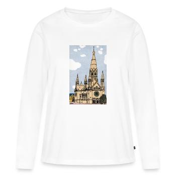 Église du Souvenir Kaiser Wilhelm Berlin - T-shirt manches longues Premium bio Femme - blanc - Devant - Julia (174cm)