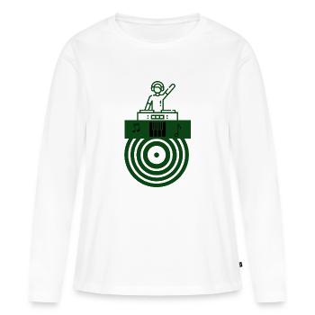 Beats - Frauen Premium Bio Langarmshirt - Weiß - Vorne - Julia (174cm)