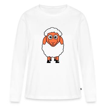 Sheep Baby Stands Cute Cute Lamb Child Cool Comic - Women's Premium Organic Long Sleeve Shirt - white - Front - Julia (174cm)