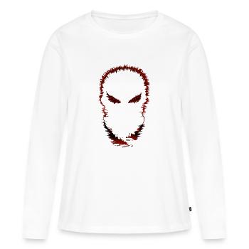 MASQUE FROID - T-shirt manches longues Premium bio Femme - blanc - Devant - Julia (174cm)