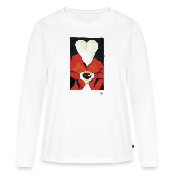 Dracula Old painting - T-shirt manches longues Premium bio Femme - blanc - Devant - Julia (174cm)