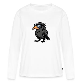 Corbeau corbeau - T-shirt manches longues Premium bio Femme - blanc - Devant - Julia (174cm)