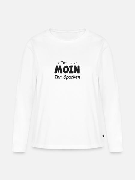 Moin5 - Frauen Premium Bio Langarmshirt - Weiß