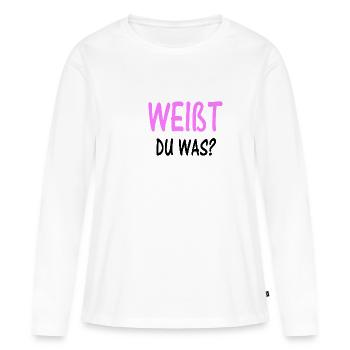 you know what? Big sister gift - Women's Premium Organic Long Sleeve Shirt - white - Front - Julia (174cm)