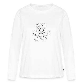 Monstre étrange - T-shirt manches longues Premium bio Femme - blanc - Devant - Julia (174cm)