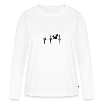 Herzschlag für süsse Eichhörnchen - Frauen Premium Bio Langarmshirt - Weiß - Vorne - Julia (174cm)