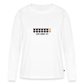 Vie finale - T-shirt manches longues Premium bio Femme - blanc - Devant - Julia (174cm)