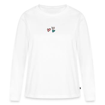 Heart to Heart - Women's Premium Organic Long Sleeve Shirt - white - Front - Julia (174cm)