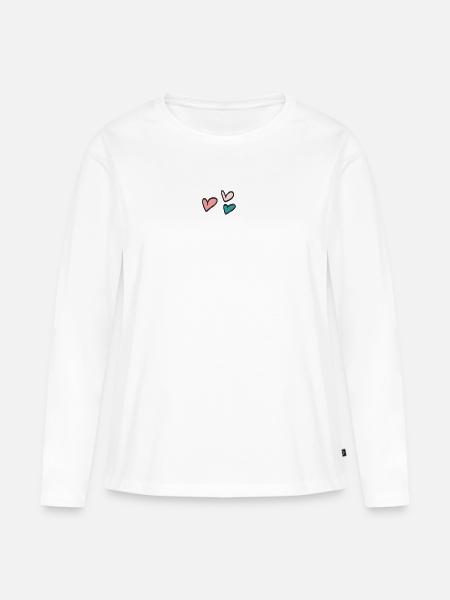 Heart to Heart - Frauen Premium Bio Langarmshirt - Weiß