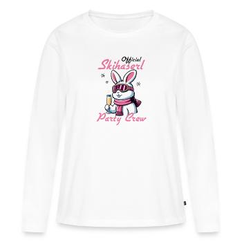Official Skihaserl Party Crew witzige Ski Sprüche - Frauen Premium Bio Langarmshirt - Weiß - Vorne - Julia (174cm)