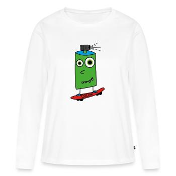 Conseil pulvérisateur - T-shirt manches longues Premium bio Femme - blanc - Devant - Julia (174cm)