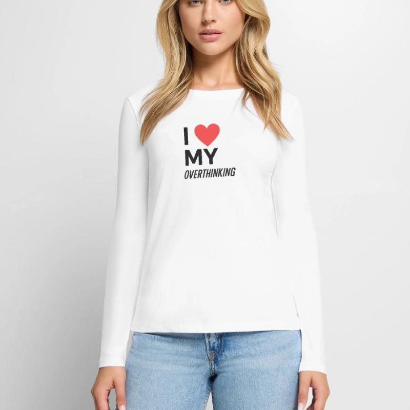 J’adore trop réfléchir T-shirt manches longues Premium bio Femme