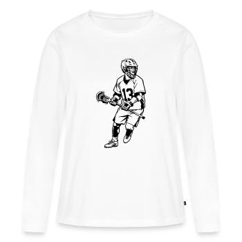 Lacrosse - T-shirt manches longues Premium bio Femme - blanc - Devant - Julia (174cm)