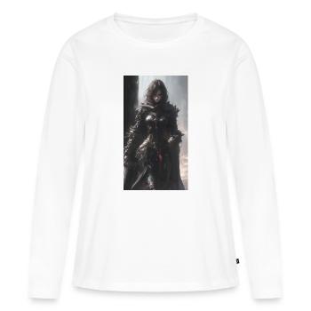 Spread-Art - Frauen Premium Bio Langarmshirt - Weiß - Vorne - Julia (174cm)