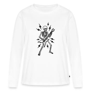 Metall - Frauen Premium Bio Langarmshirt - Weiß - Vorne - Julia (174cm)