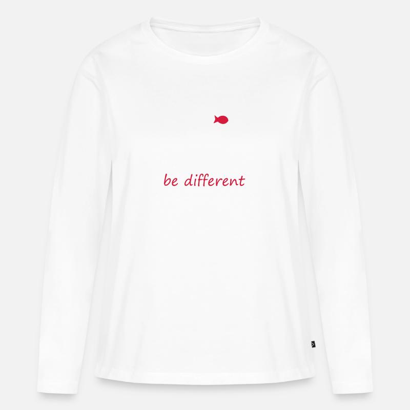 be different - Frauen Premium Bio Langarmshirt - Weiß