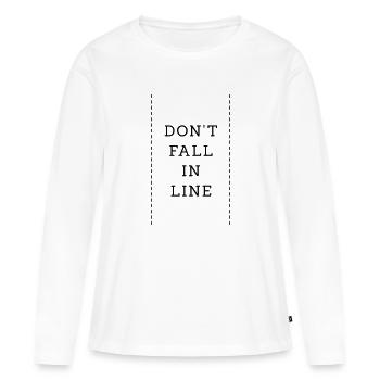 Ne faites pas le lien - T-shirt manches longues Premium bio Femme - blanc - Devant - Julia (174cm)