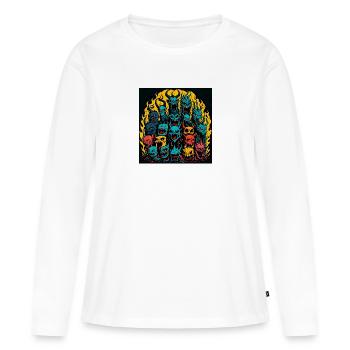 Monster - Frauen Premium Bio Langarmshirt - Weiß - Vorne - Julia (174cm)