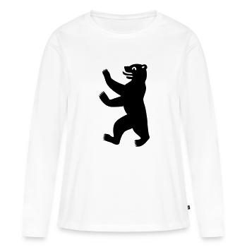 Bär Berlin - T-shirt manches longues Premium bio Femme - blanc - Devant - Julia (174cm)