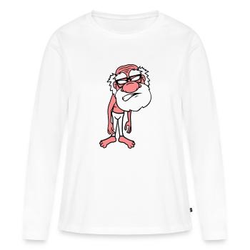 lustig duenn boese veraergert wuetend sauer schlec - Frauen Premium Bio Langarmshirt - Weiß - Vorne - Julia (174cm)