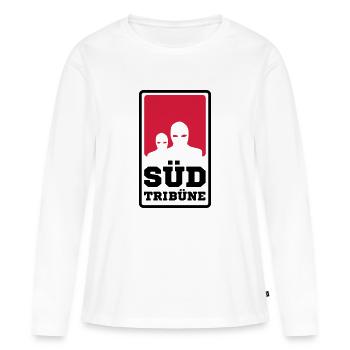 Sud Tribune - T-shirt manches longues Premium bio Femme - blanc - Devant - Julia (174cm)