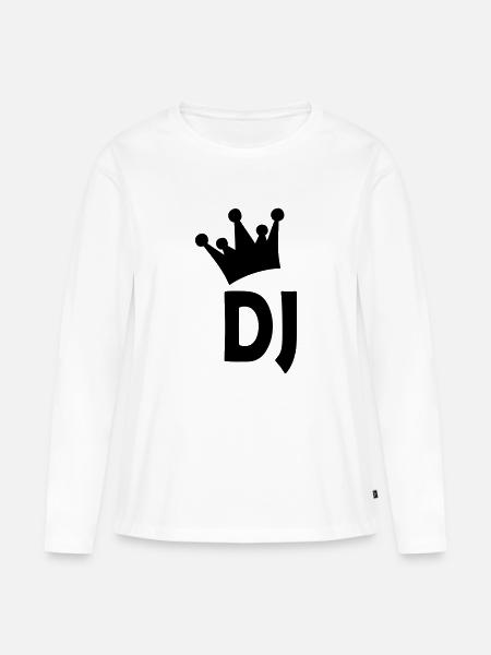 dj - Frauen Premium Bio Langarmshirt - Weiß