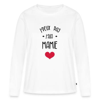 Großmütter / Oma / Mami / Großmutter / Mamy - Frauen Premium Bio Langarmshirt - Weiß - Vorne - Julia (174cm)