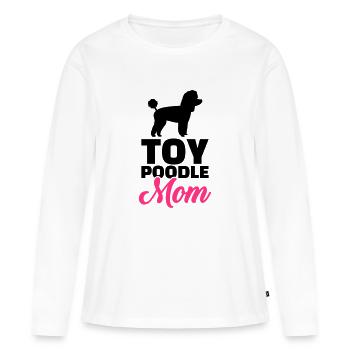 Toy Poodle - Women's Premium Organic Long Sleeve Shirt - white - Front - Julia (174cm)