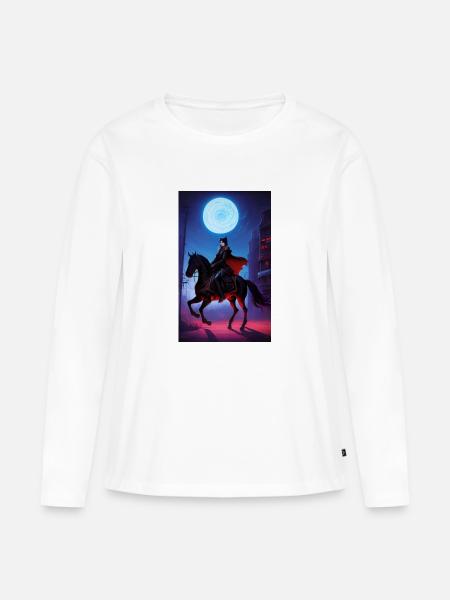 Silberne Jägerin - Frauen Premium Bio Langarmshirt - Weiß