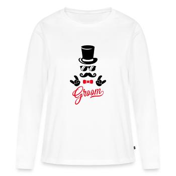 groom - Women's Premium Organic Long Sleeve Shirt - white - Front - Julia (174cm)