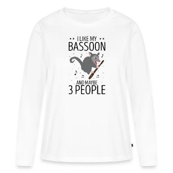 Orchestre et instrument à vent - T-shirt manches longues Premium bio Femme - blanc - Devant - Julia (174cm)